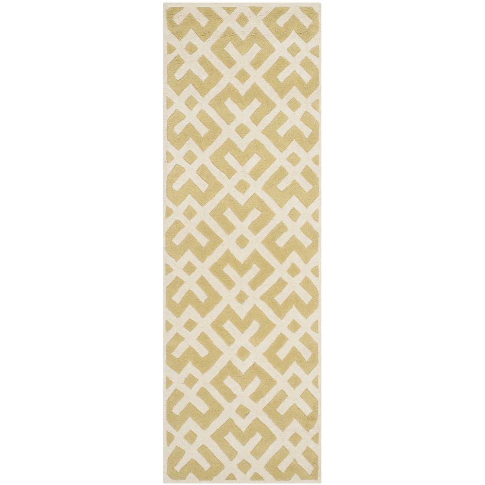 CHATHAM, LIGHT GOLD / IVORY, 2'-3" X 7', Area Rug, CHT719L-27. Picture 1