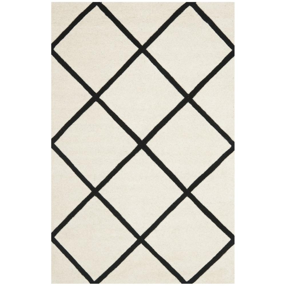 CHATHAM, IVORY / BLACK, 4' X 6', Area Rug, CHT720A-4. The main picture.