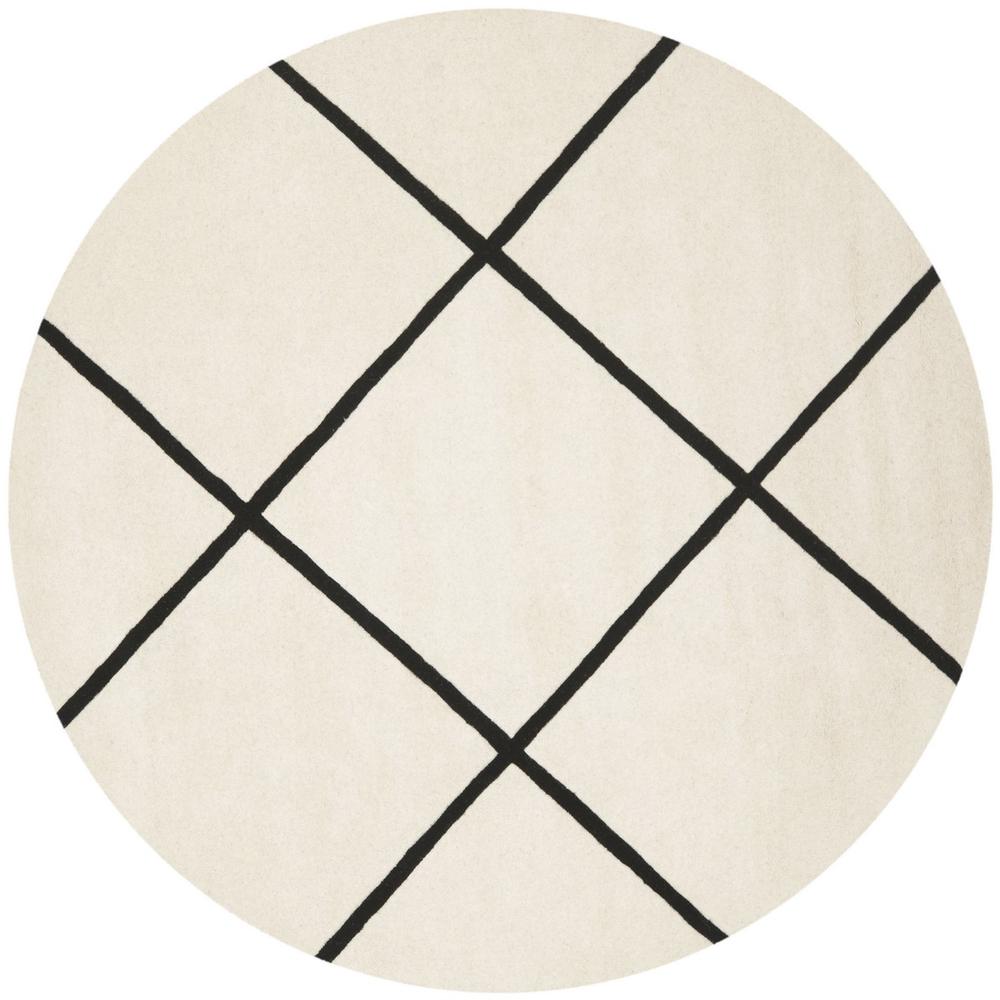 CHATHAM, IVORY / BLACK, 7' X 7' Round, Area Rug, CHT720A-7R. Picture 1