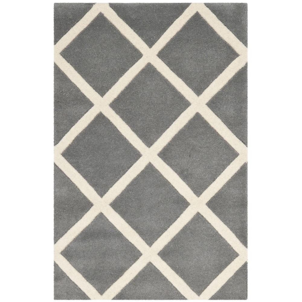 CHATHAM, DARK GREY / IVORY, 2' X 3', Area Rug, CHT720D-2. Picture 1