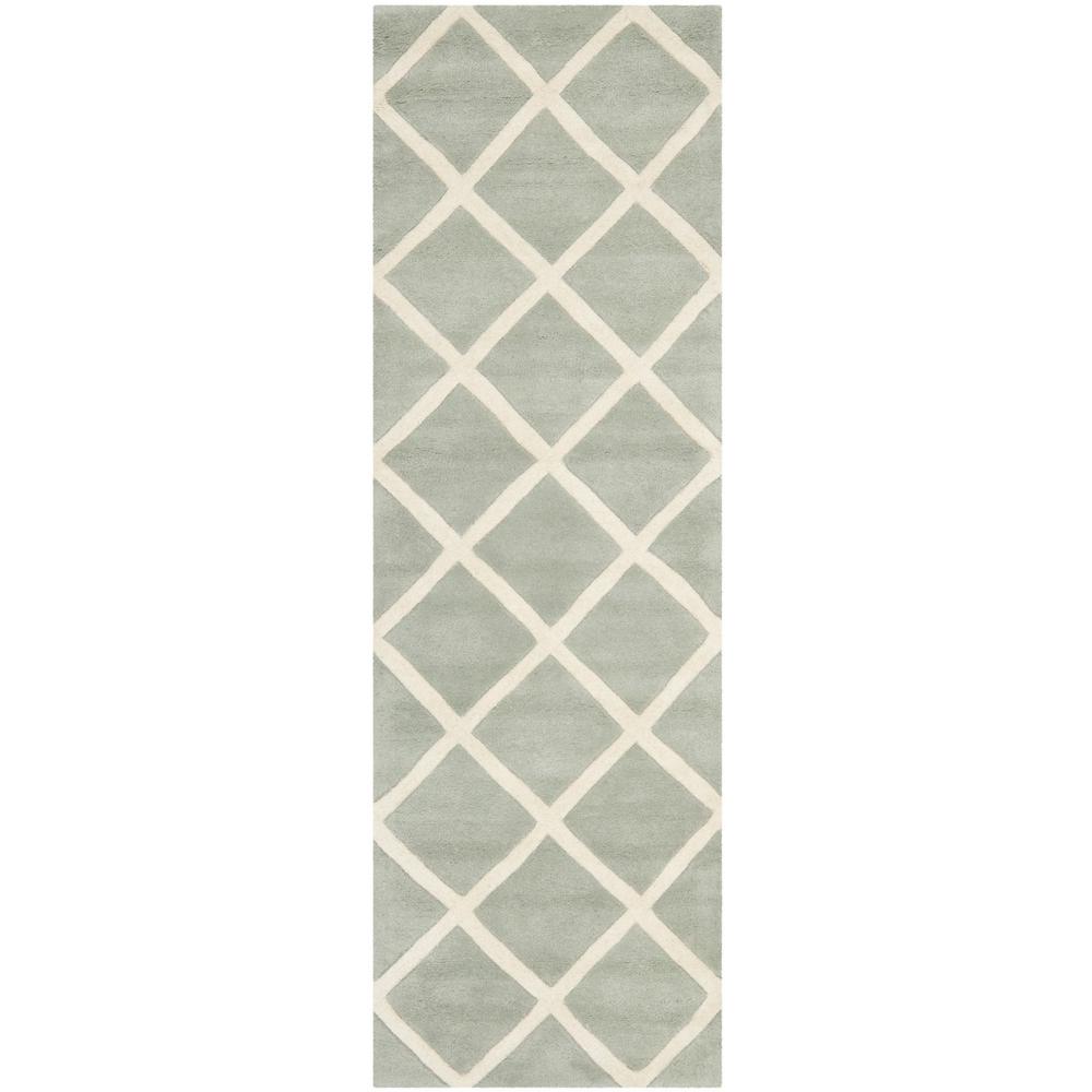 CHATHAM, GREY / IVORY, 2'-3" X 7', Area Rug, CHT720E-27. Picture 1