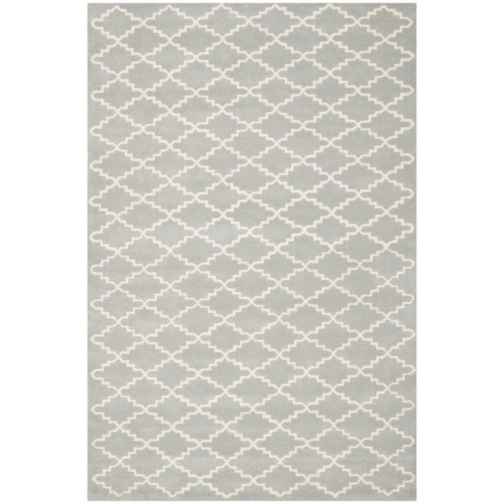 CHATHAM, LIGHT BLUE / IVORY, 5' X 8', Area Rug. Picture 1