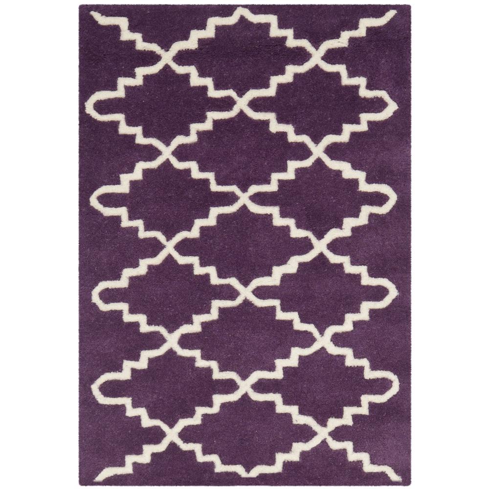 CHATHAM, PURPLE / IVORY, 2' X 3', Area Rug, CHT721F-2. Picture 1
