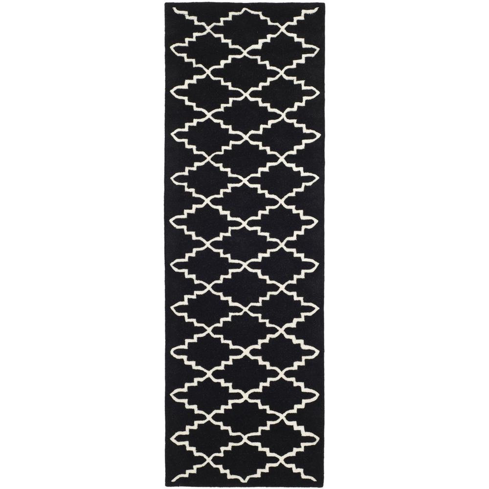 CHATHAM, BLACK / IVORY, 2'-3" X 7', Area Rug, CHT721K-27. Picture 1