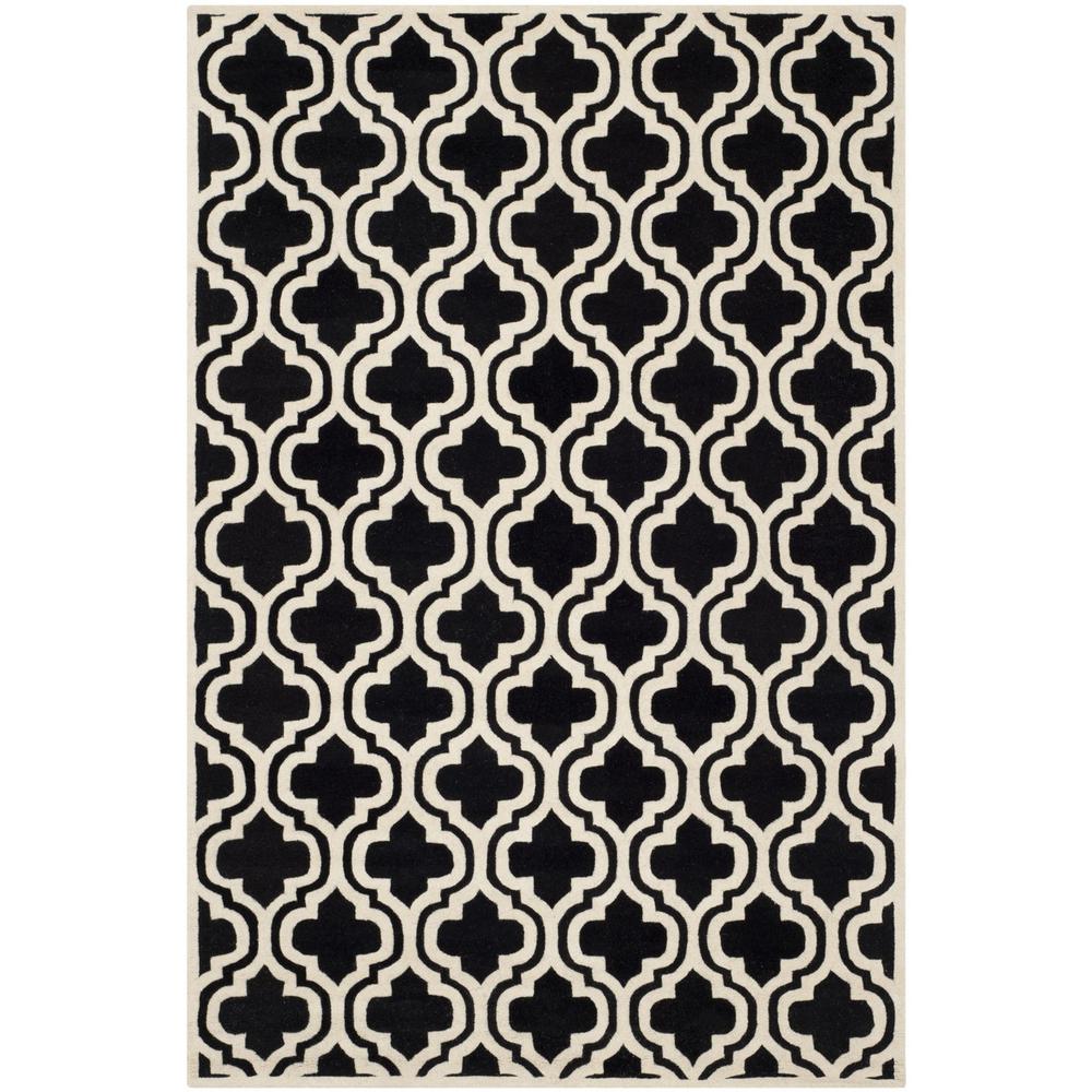 CHATHAM, BLACK / IVORY, 4' X 6', Area Rug, CHT727K-4. Picture 1