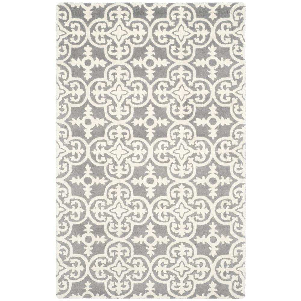 CHATHAM, DARK GREY / IVORY, 5' X 8', Area Rug, CHT729D-5. Picture 1