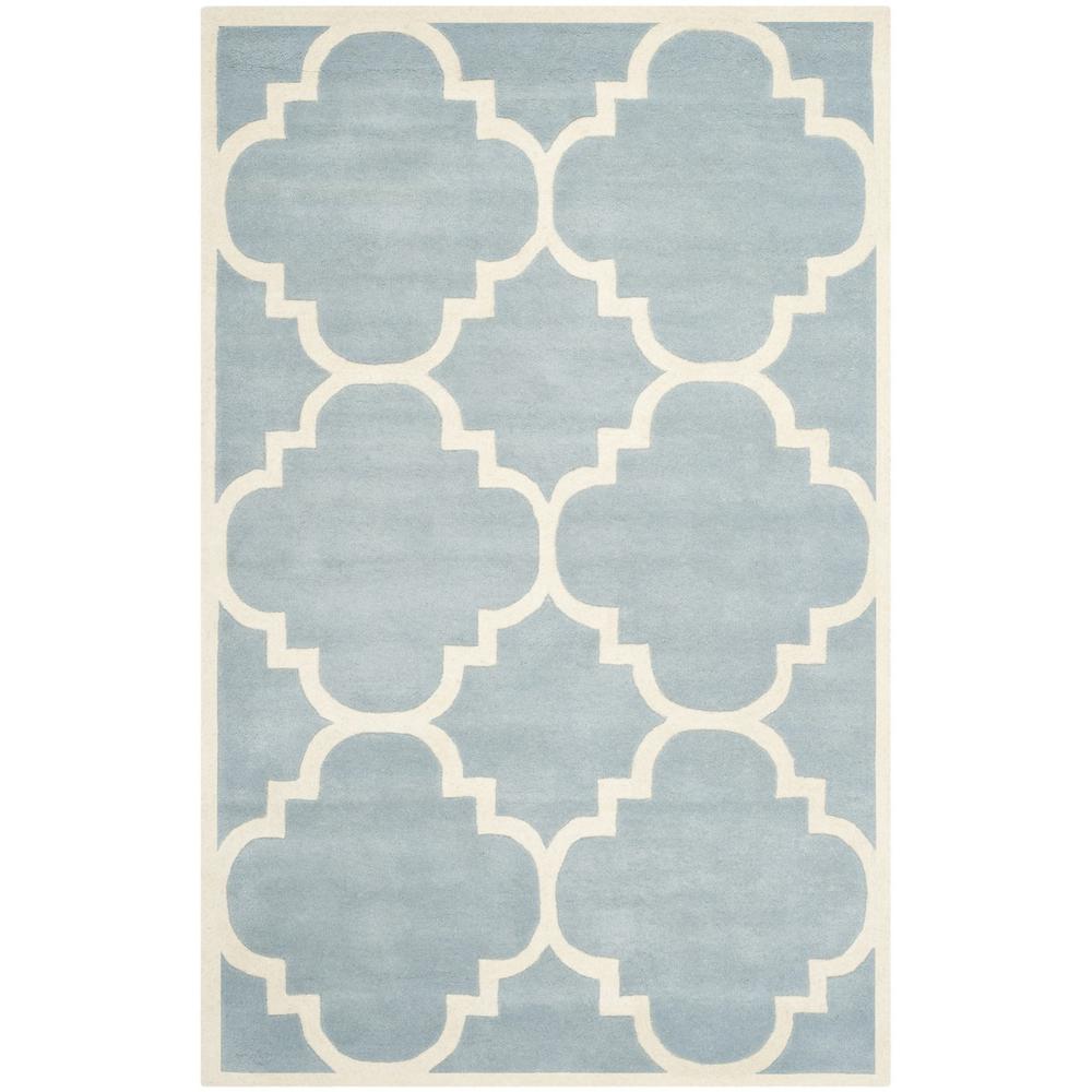 CHATHAM, BLUE / IVORY, 5' X 8', Area Rug, CHT730B-5. The main picture.