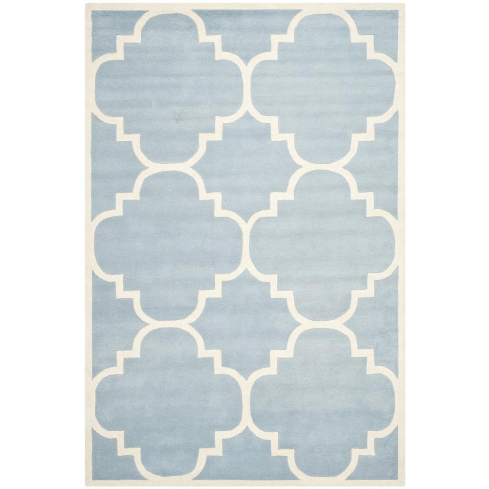 CHATHAM, BLUE / IVORY, 6' X 9', Area Rug, CHT730B-6. Picture 1