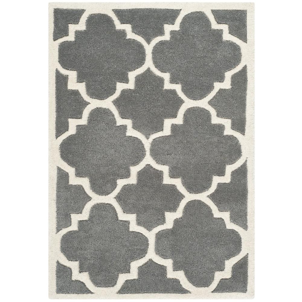 CHATHAM, DARK GREY / IVORY, 2' X 3', Area Rug, CHT730D-2. Picture 1