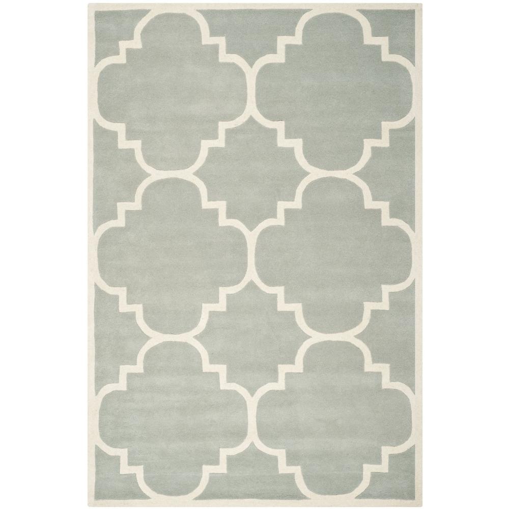 CHATHAM, GREY / IVORY, 6' X 9', Area Rug, CHT730E-6. Picture 1