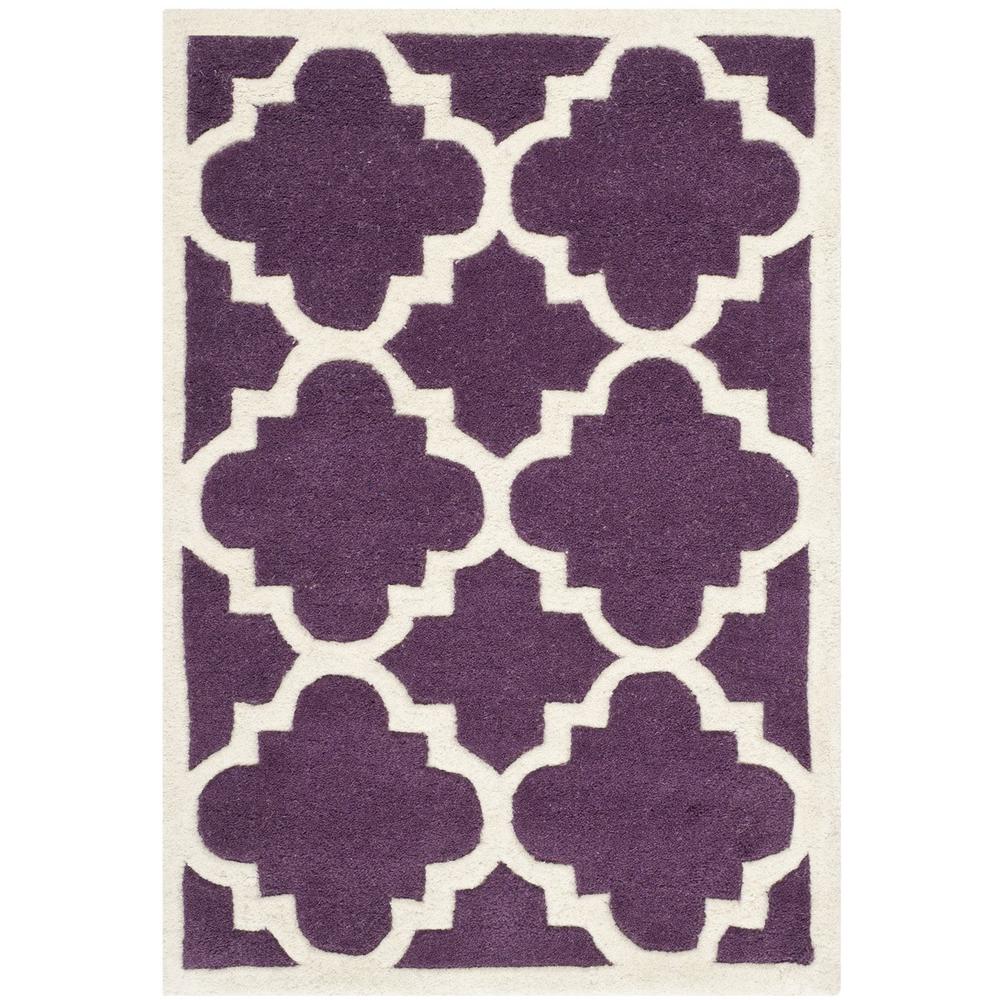 CHATHAM, PURPLE / IVORY, 2' X 3', Area Rug, CHT730F-2. Picture 1