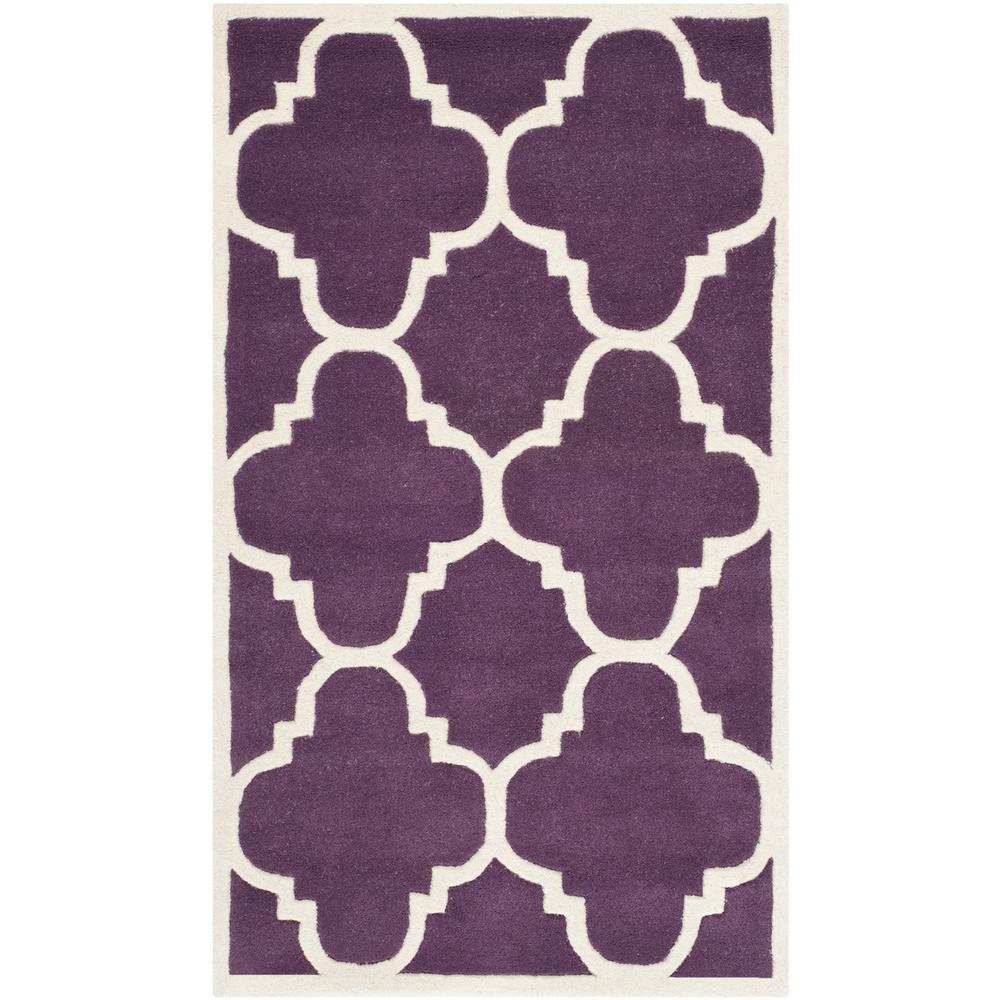 CHATHAM, PURPLE / IVORY, 3' X 5', Area Rug, CHT730F-3. Picture 1