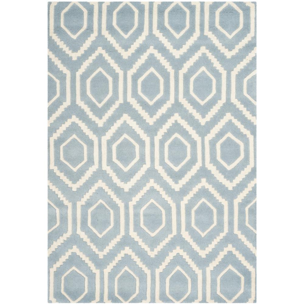 CHATHAM, BLUE / IVORY, 4' X 6', Area Rug, CHT731B-4. Picture 1