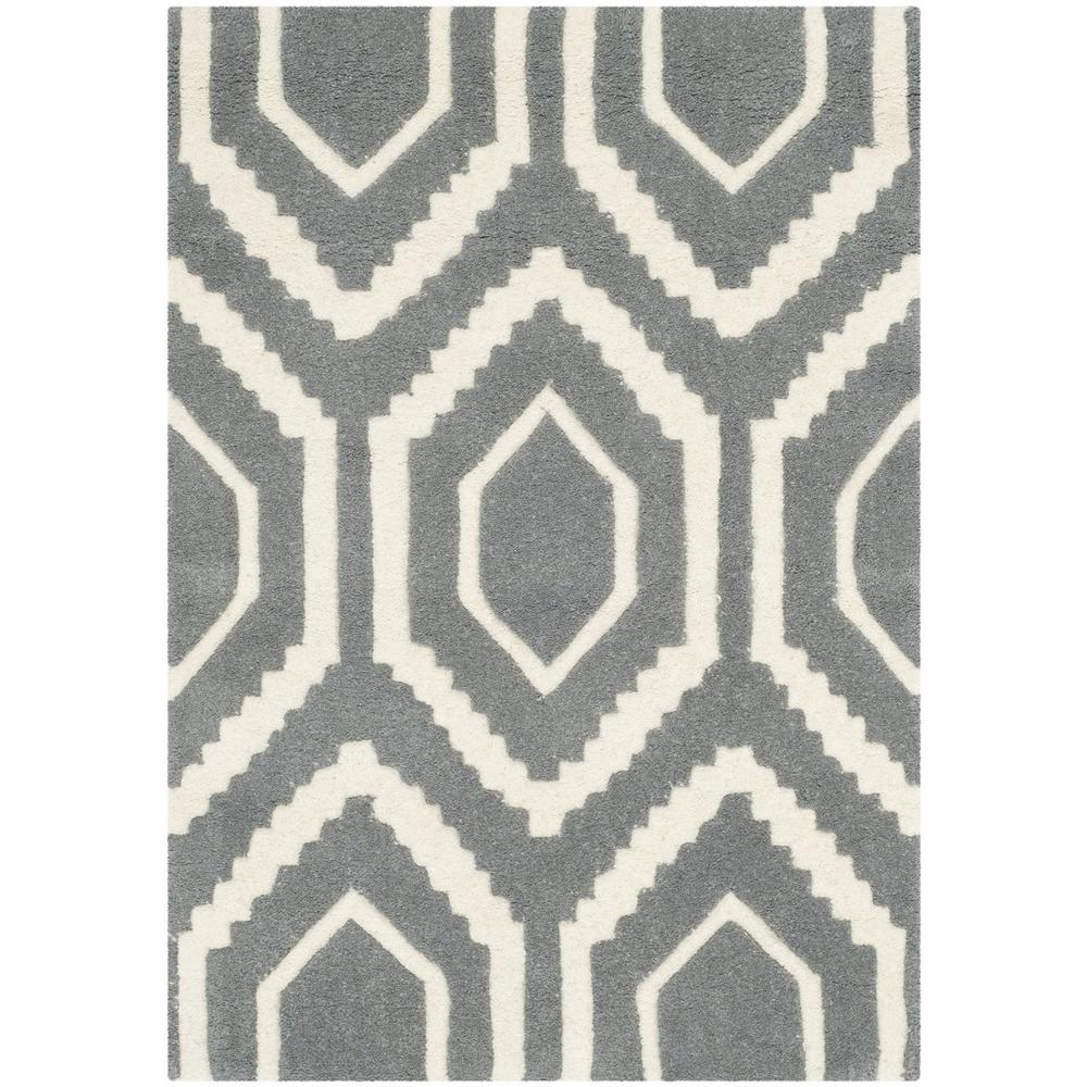CHATHAM, DARK GREY / IVORY, 2' X 3', Area Rug, CHT731D-2. Picture 1
