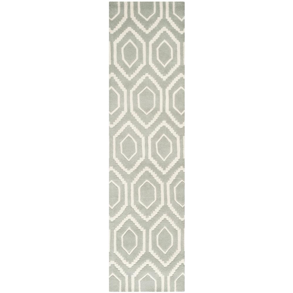 CHATHAM, GREY / IVORY, 2'-3" X 9', Area Rug, CHT731E-29. Picture 1