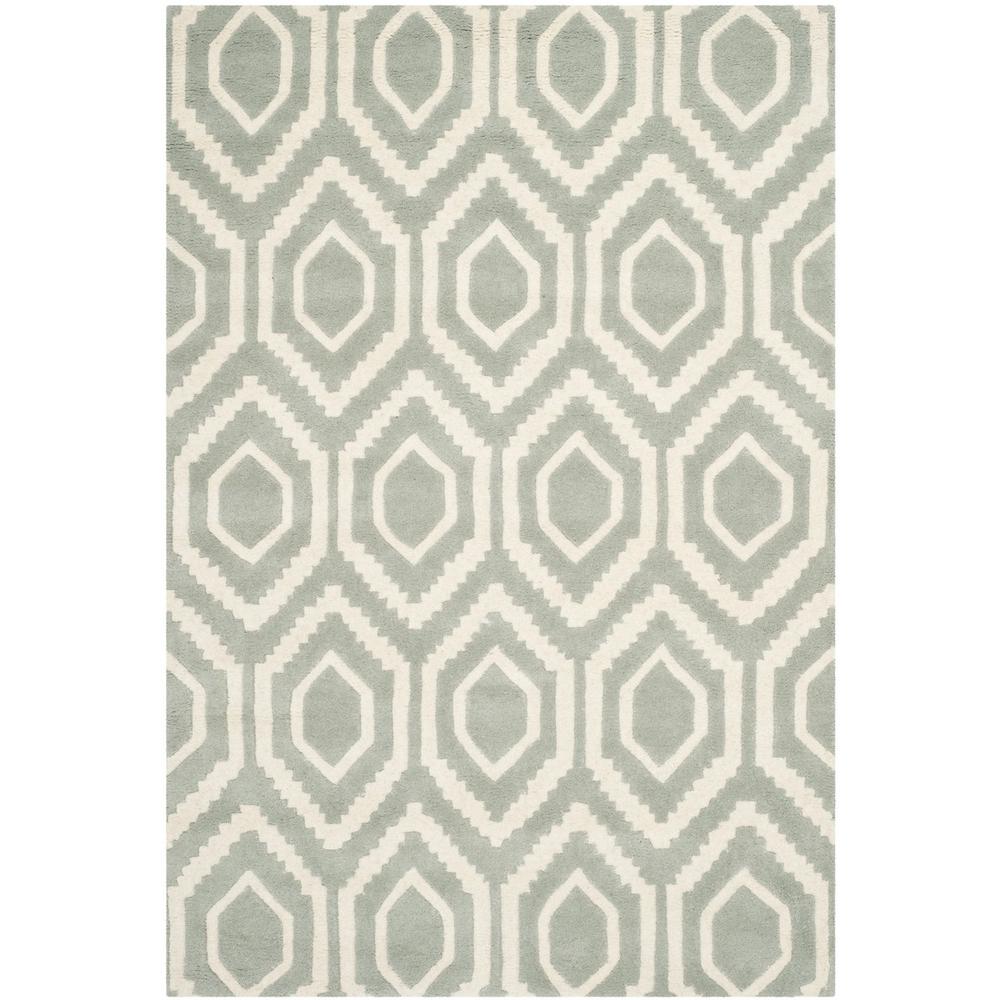 CHATHAM, GREY / IVORY, 4' X 6', Area Rug, CHT731E-4. Picture 1