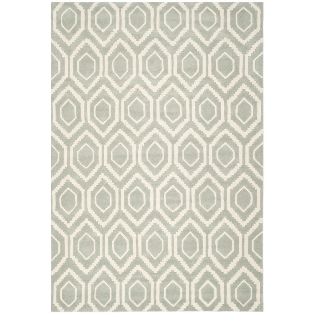 CHATHAM, GREY / IVORY, 6' X 9', Area Rug, CHT731E-6. Picture 1