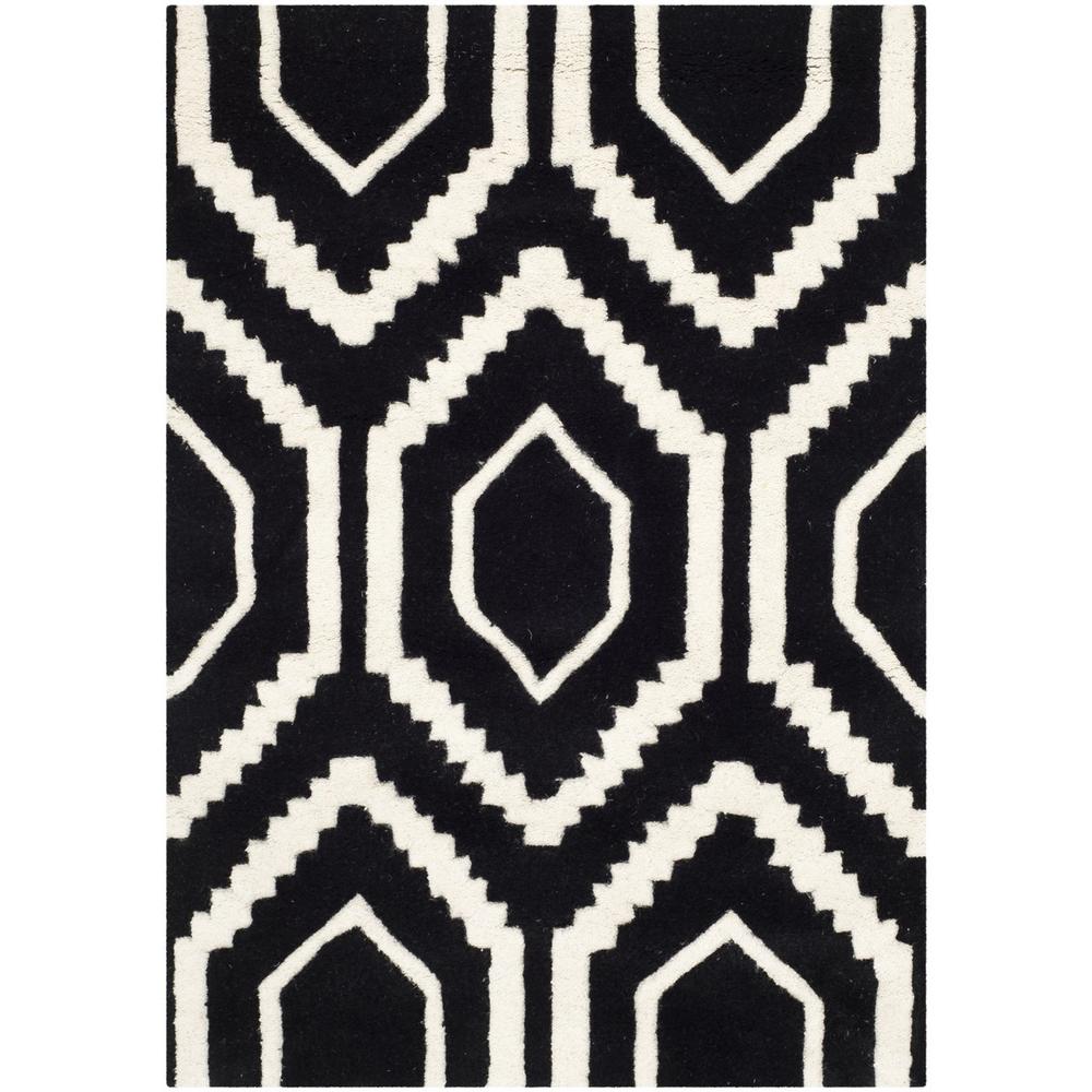 CHATHAM, BLACK / IVORY, 2' X 3', Area Rug, CHT731K-2. Picture 1