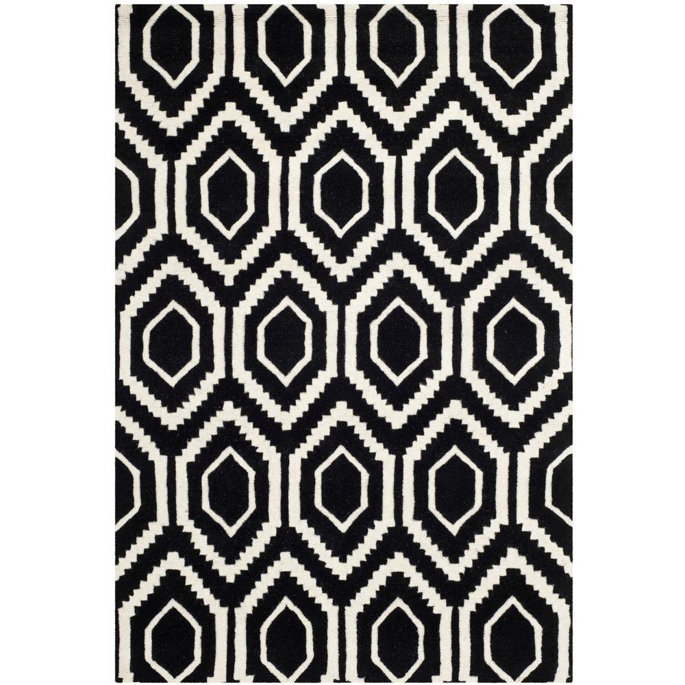 CHATHAM, BLACK / IVORY, 4' X 6', Area Rug, CHT731K-4. Picture 1