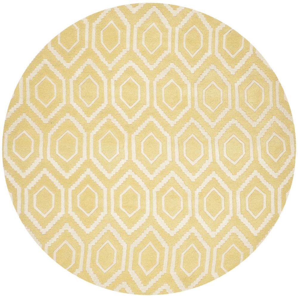 CHATHAM, LIGHT GOLD / IVORY, 7' X 7' Round, Area Rug, CHT731L-7R. The main picture.