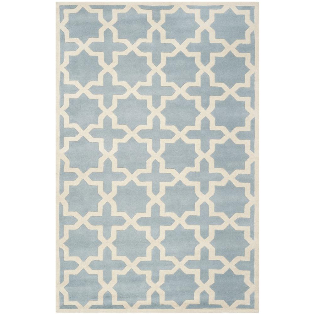 CHATHAM, BLUE / IVORY, 6' X 9', Area Rug, CHT732B-6. Picture 1
