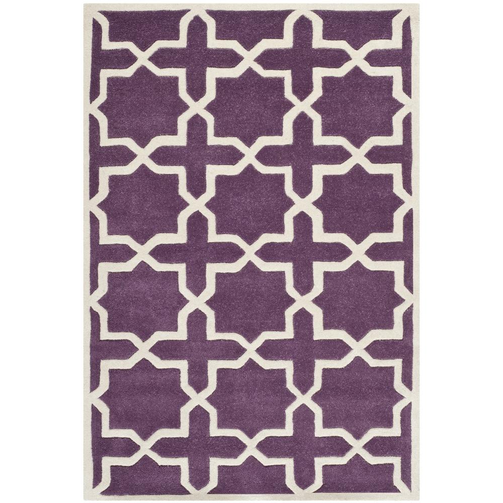 CHATHAM, PURPLE / IVORY, 3' X 5', Area Rug, CHT732F-3. Picture 1