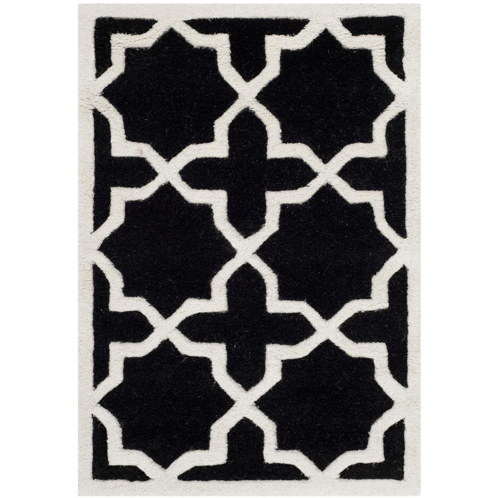 CHATHAM, BLACK / IVORY, 2' X 3', Area Rug, CHT732K-2. Picture 1