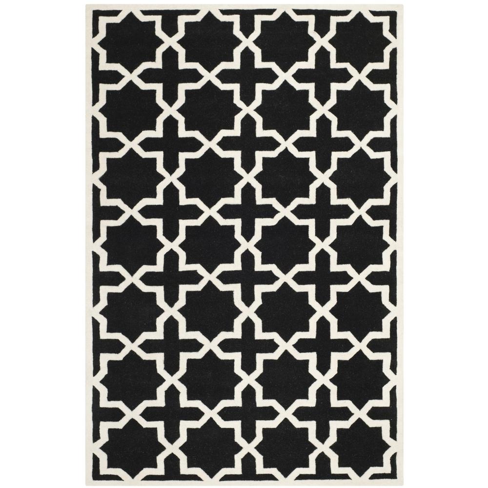 CHATHAM, BLACK / IVORY, 6' X 9', Area Rug, CHT732K-6. Picture 1