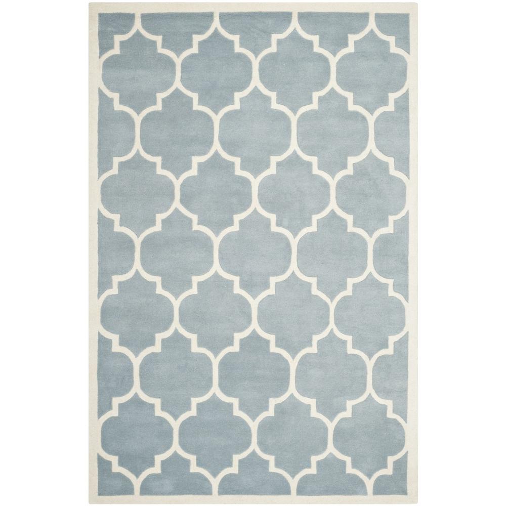 CHATHAM, BLUE / IVORY, 6' X 9', Area Rug, CHT733B-6. Picture 1
