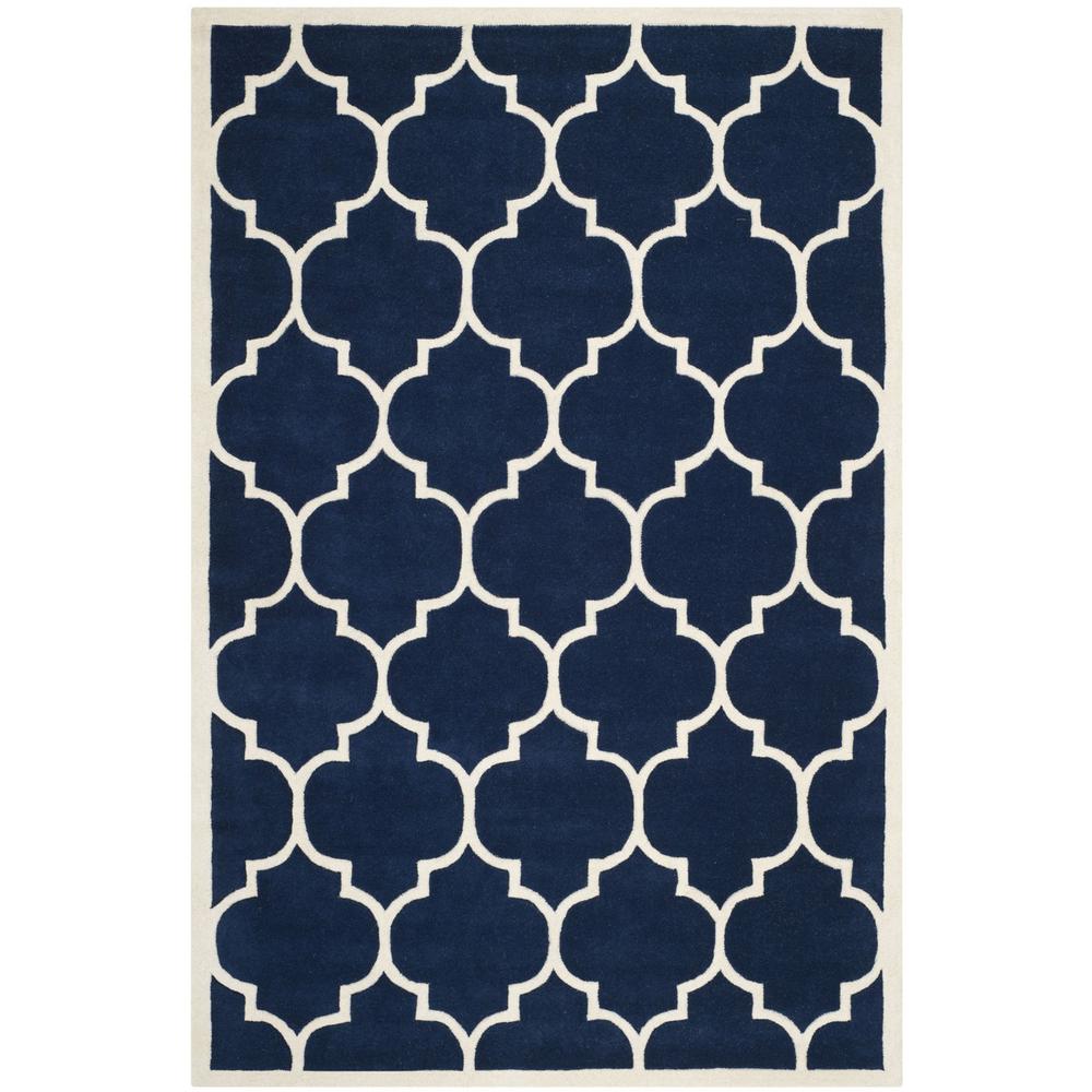 CHATHAM, DARK BLUE / IVORY, 6' X 9', Area Rug, CHT733C-6. The main picture.