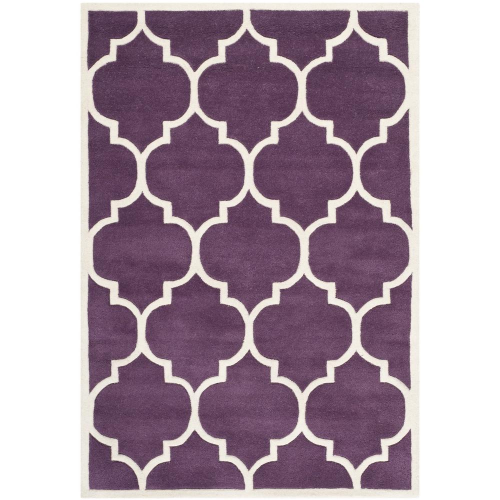 CHATHAM, PURPLE / IVORY, 3' X 5', Area Rug, CHT733F-3. The main picture.