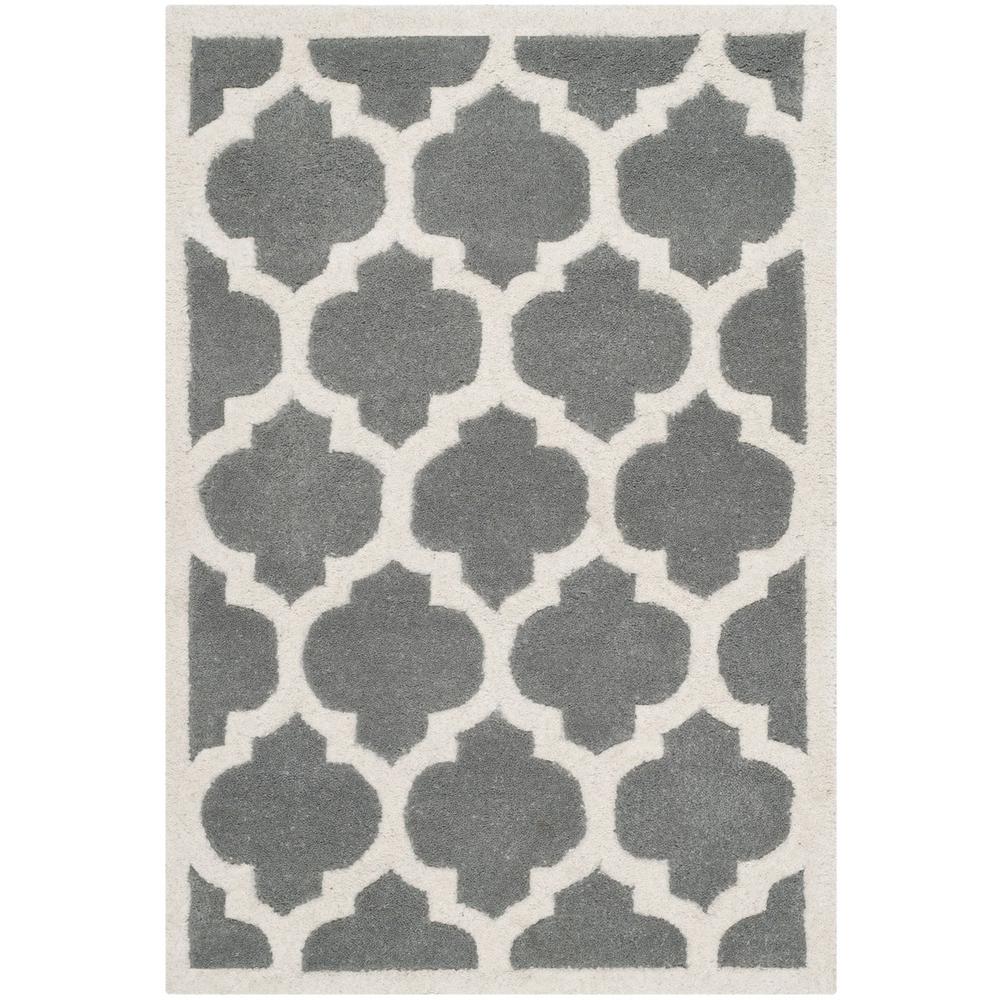 CHATHAM, DARK GREY / IVORY, 2' X 3', Area Rug, CHT734D-2. Picture 1