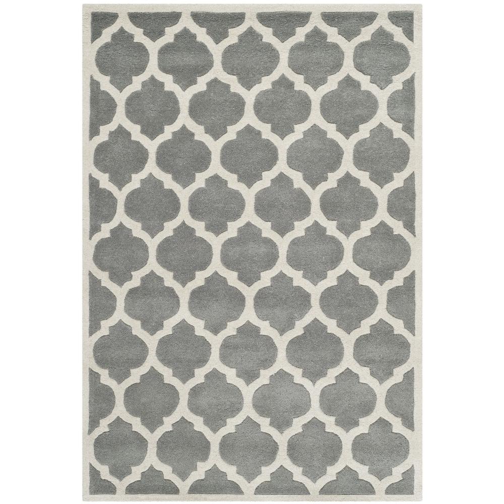 CHATHAM, DARK GREY / IVORY, 3' X 5', Area Rug, CHT734D-3. The main picture.