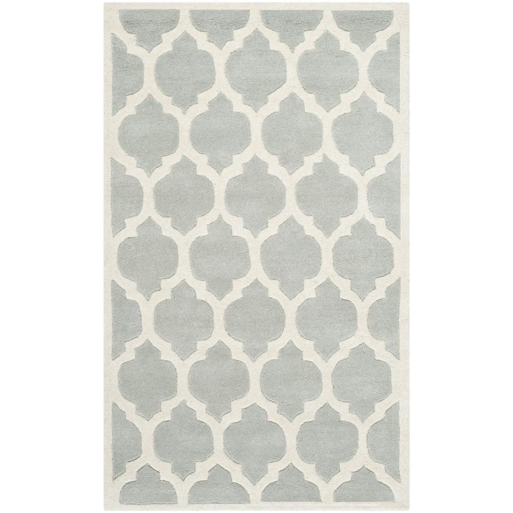 CHATHAM, GREY / IVORY, 3' X 5', Area Rug, CHT734E-3. Picture 1