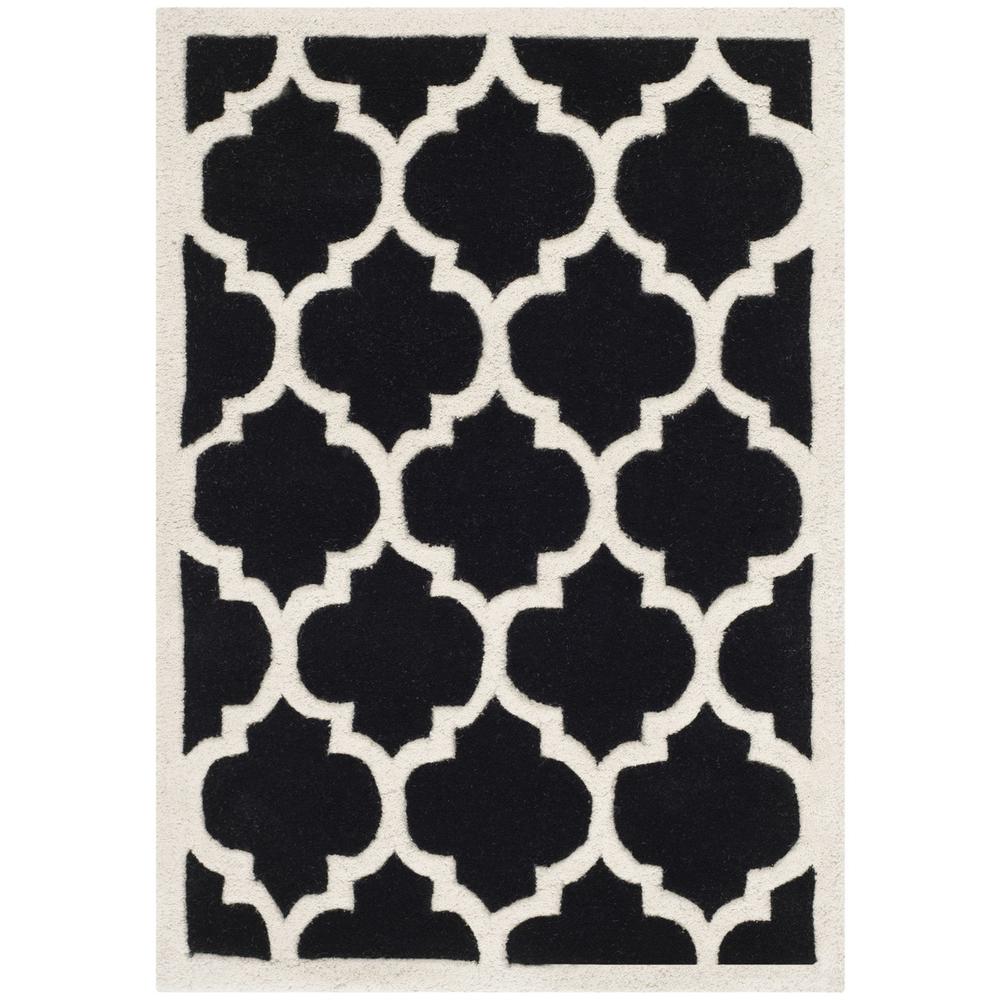 CHATHAM, BLACK / IVORY, 2' X 3', Area Rug, CHT734K-2. Picture 1