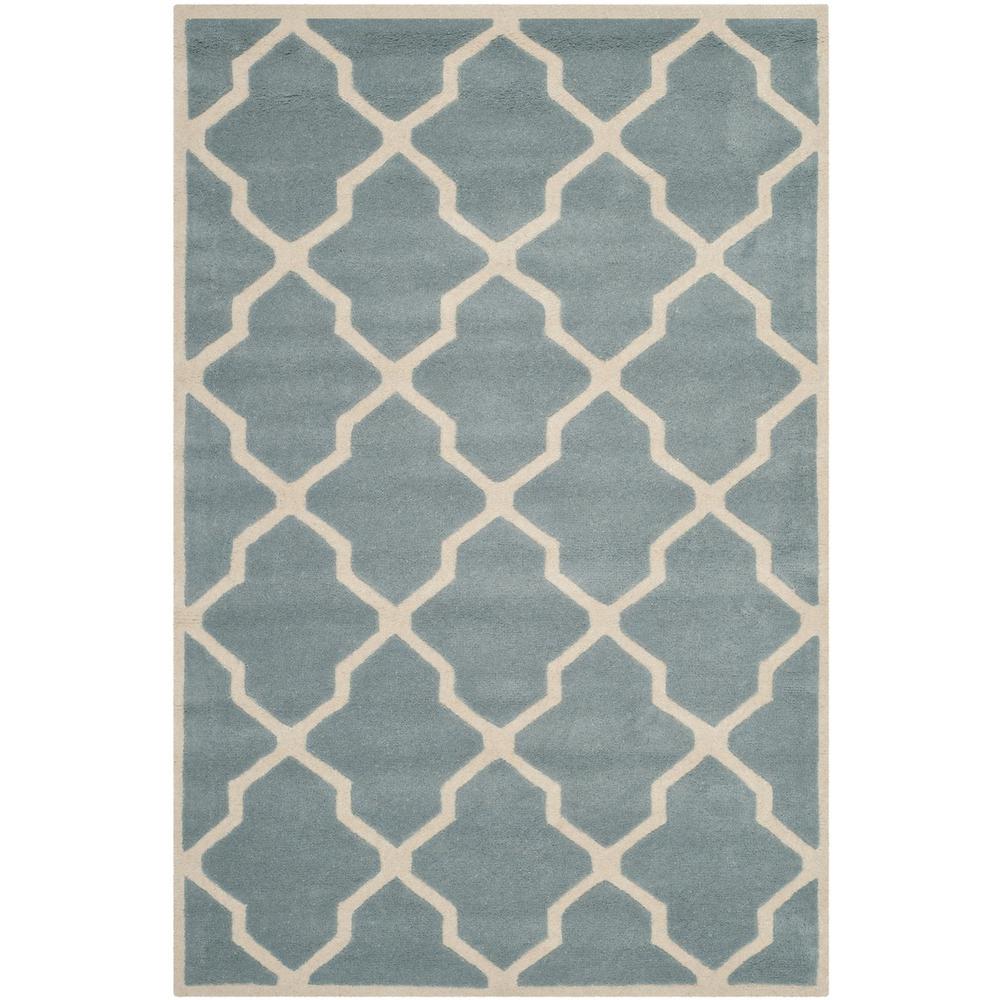 CHATHAM, BLUE / IVORY, 4' X 6', Area Rug, CHT735B-4. Picture 1