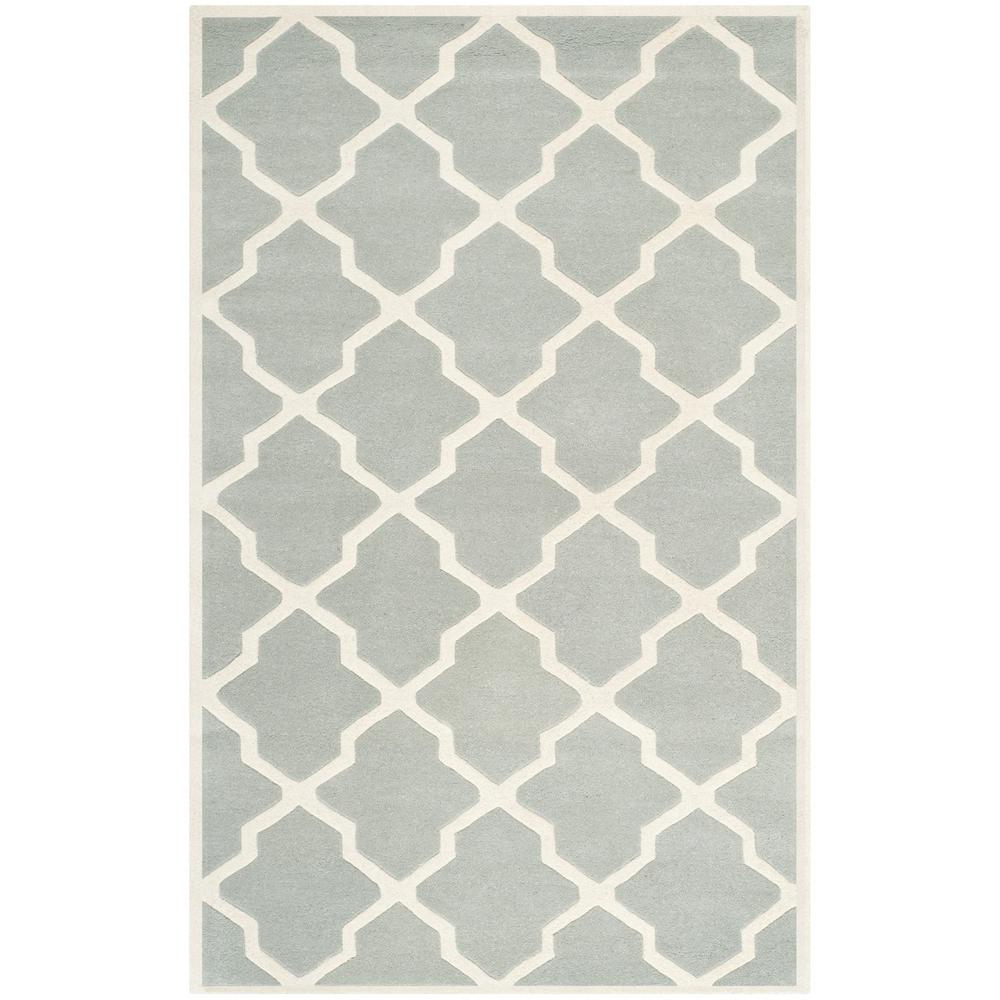 CHATHAM, GREY / IVORY, 5' X 8', Area Rug, CHT735E-5. Picture 1