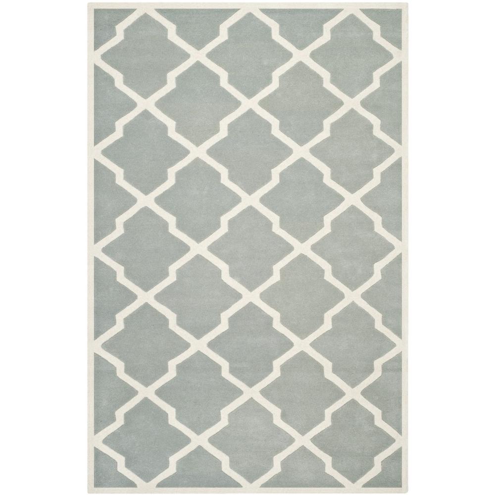 CHATHAM, GREY / IVORY, 6' X 9', Area Rug, CHT735E-6. Picture 1
