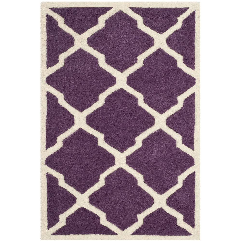 CHATHAM, PURPLE / IVORY, 2' X 3', Area Rug, CHT735F-2. Picture 1