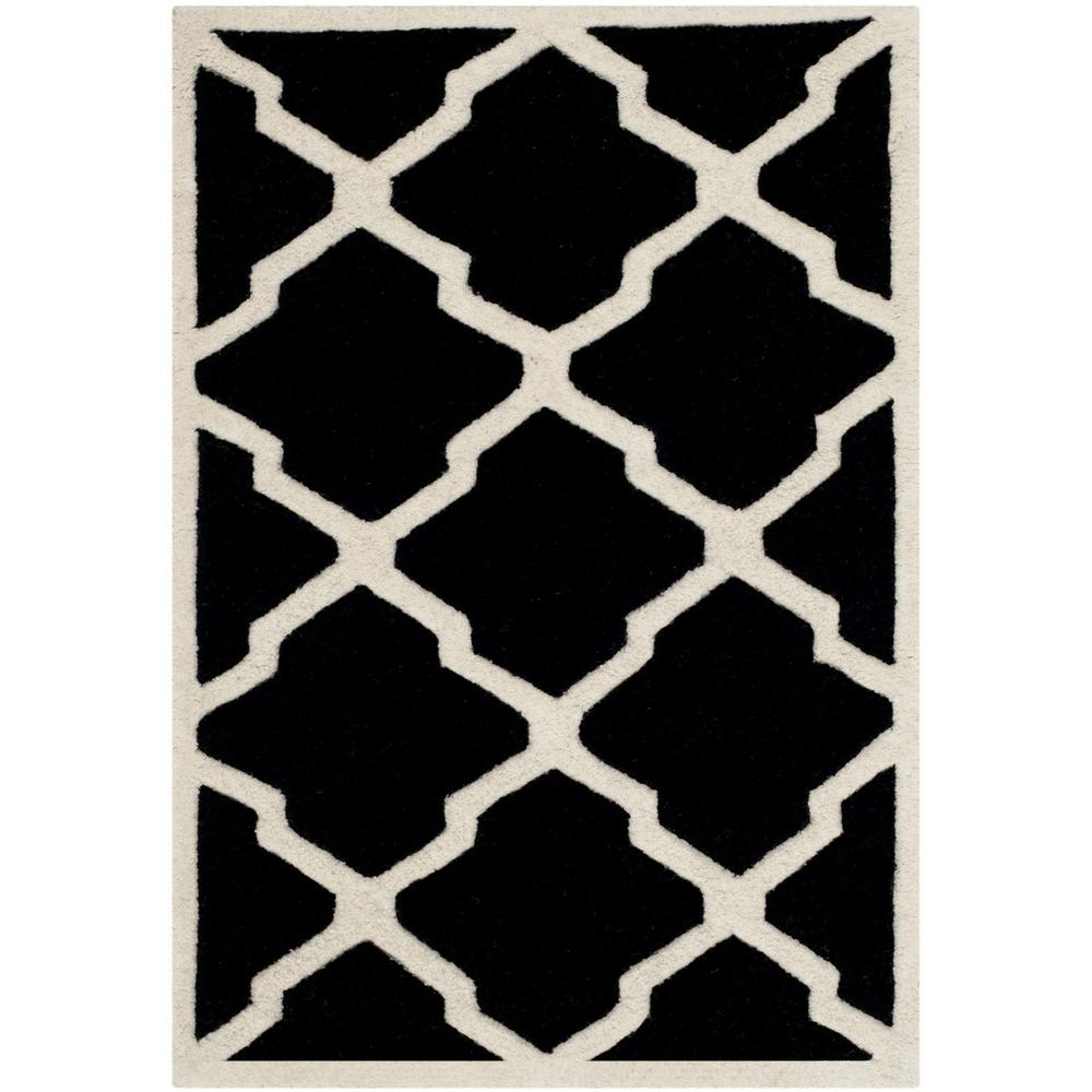 CHATHAM, BLACK / IVORY, 2' X 3', Area Rug, CHT735K-2. Picture 1