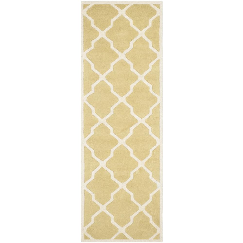 CHATHAM, LIGHT GOLD / IVORY, 2'-3" X 11', Area Rug. Picture 1