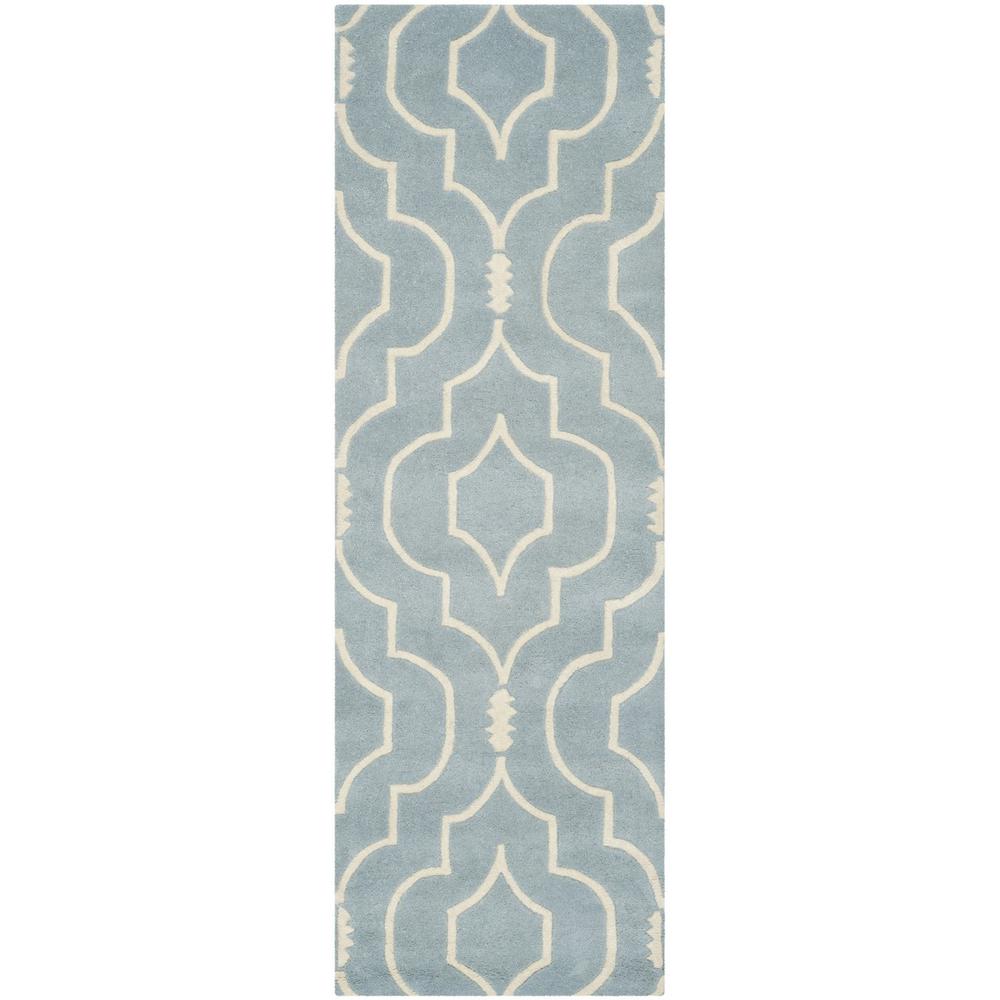 CHATHAM, BLUE / IVORY, 2'-3" X 7', Area Rug, CHT736B-27. Picture 1