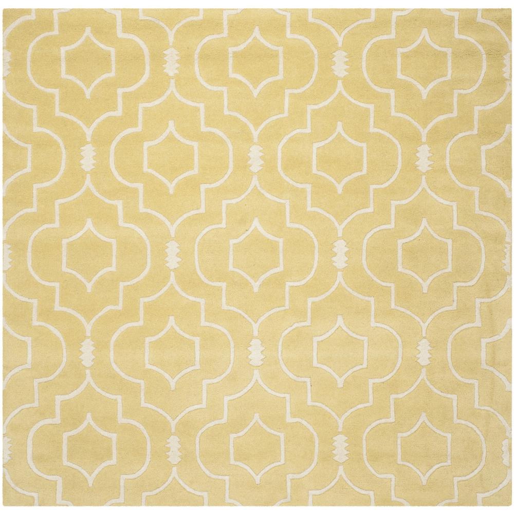 CHATHAM, LIGHT GOLD / IVORY, 7' X 7' Square, Area Rug, CHT736L-7SQ. Picture 1