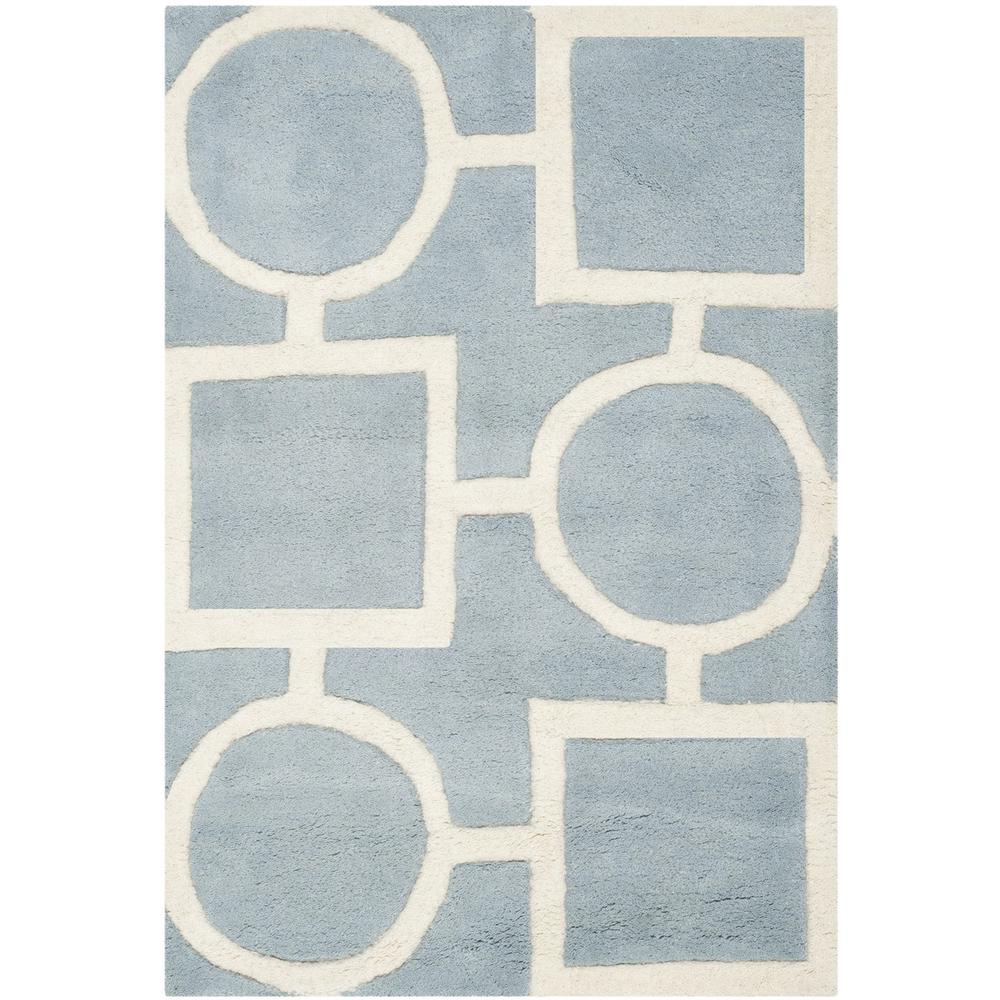 CHATHAM, BLUE / IVORY, 2' X 3', Area Rug, CHT737B-2. Picture 1