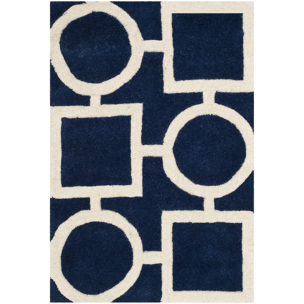 CHATHAM, DARK BLUE / IVORY, 2' X 3', Area Rug, CHT737C-2. The main picture.