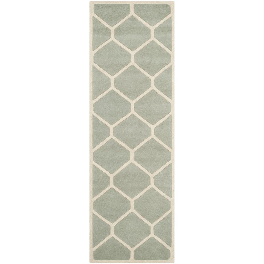 CHATHAM, GREY / IVORY, 2'-3" X 7', Area Rug, CHT738E-27. Picture 1