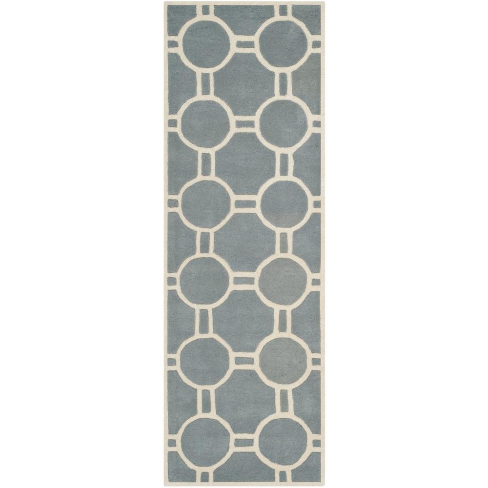 CHATHAM, BLUE / IVORY, 2'-3" X 7', Area Rug, CHT739B-27. Picture 1