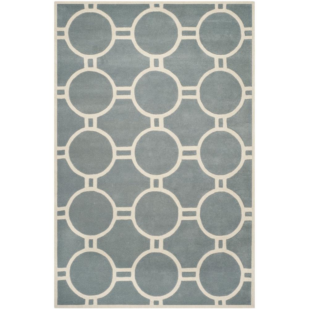 CHATHAM, BLUE / IVORY, 6' X 9', Area Rug, CHT739B-6. Picture 1