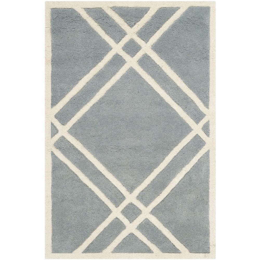 CHATHAM, BLUE / IVORY, 2' X 3', Area Rug, CHT740B-2. Picture 1