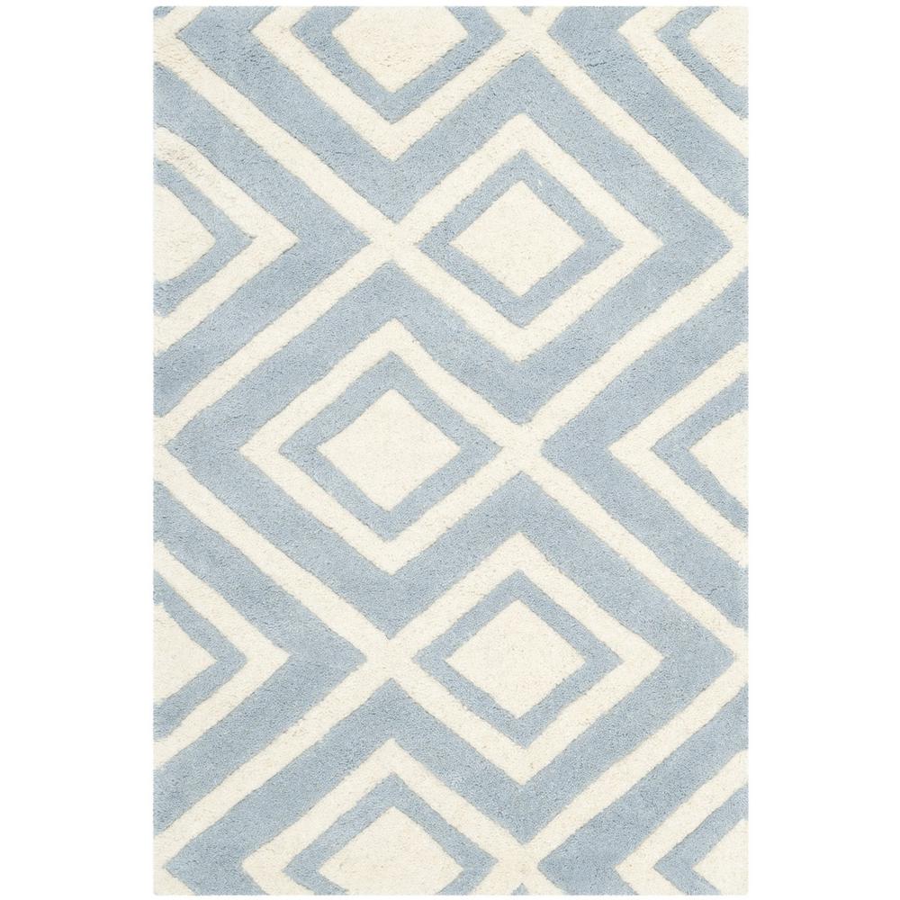 CHATHAM, BLUE / IVORY, 2' X 3', Area Rug, CHT742B-2. The main picture.